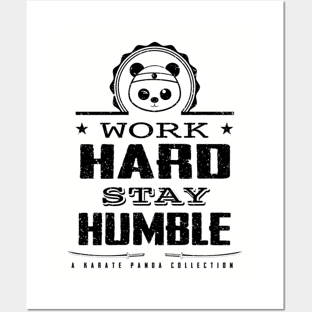 Karate Panda Work hard, Stay humble lights Wall Art by Karate Panda